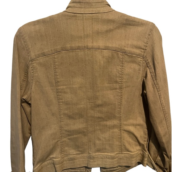 Ralph Lauren - Womens Tan Jean Jacket Size 6 - Picture 4 of 5